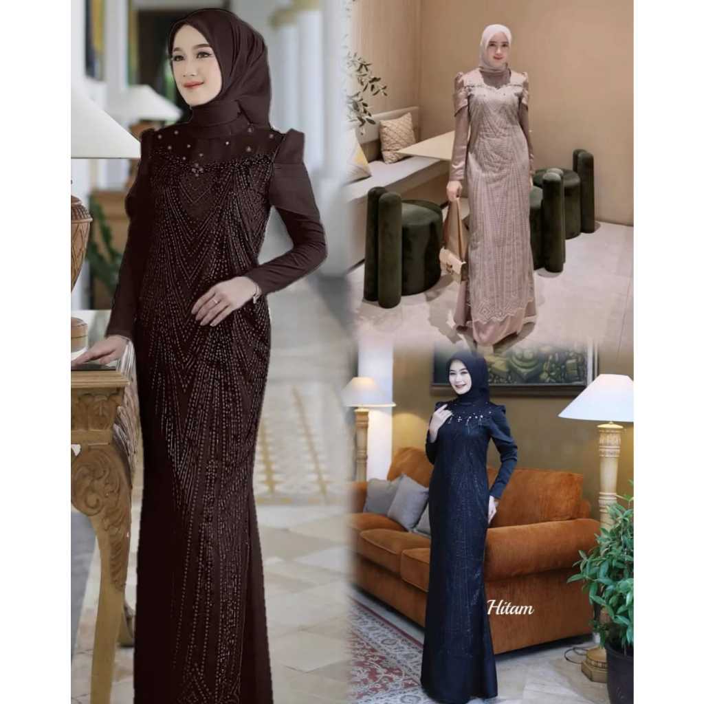 Gamis Jumbo Cantik Kekinian Lebaran Terbaru Viral Dres Muslimah Kondangan Simple Simpel Ibu Baju Dre