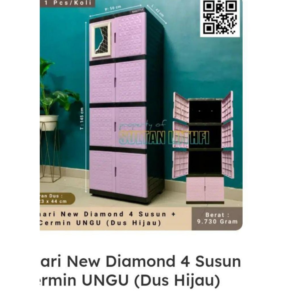 Lemari Pakaian Plastik - Lemari Plastik - Lemari Pakaian - Lemari Susun - Lemari Minimalis - Lemari 