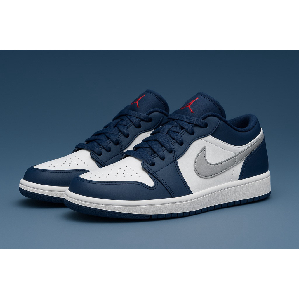 Air Jordan 1 Low Navy White Premium
