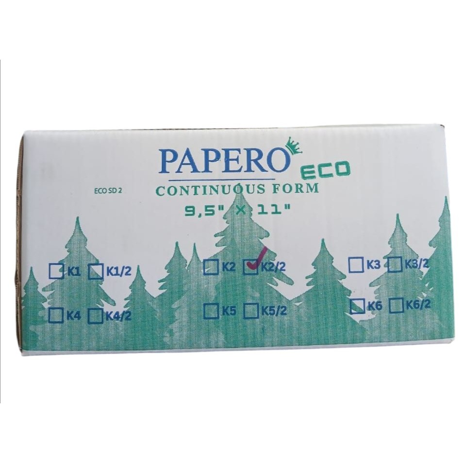 

Continuous Form / Kertas Dot Matrix Papero 9 1/2 x 11" - 2 Ply (K2) Full & PRS *