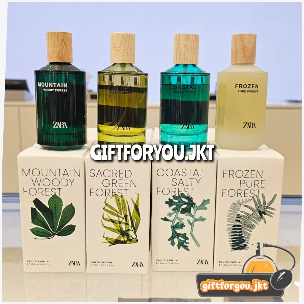 Parfum Zara Man : Mountain Woody Forest Sacred Green Forest Coastal Salty Forest Frozen Pure Forest 