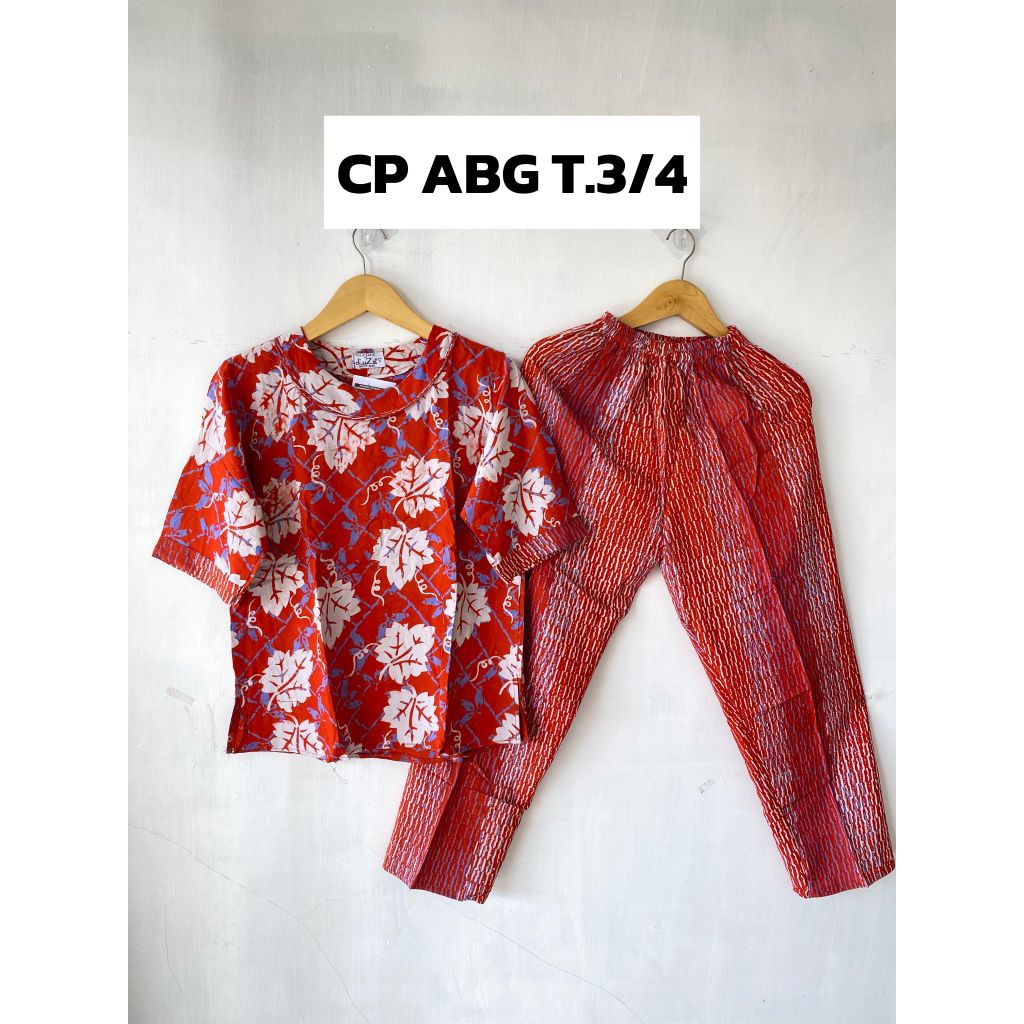 LUZA ~ Setelan ABG Tangan 3/4 by Batik Luza