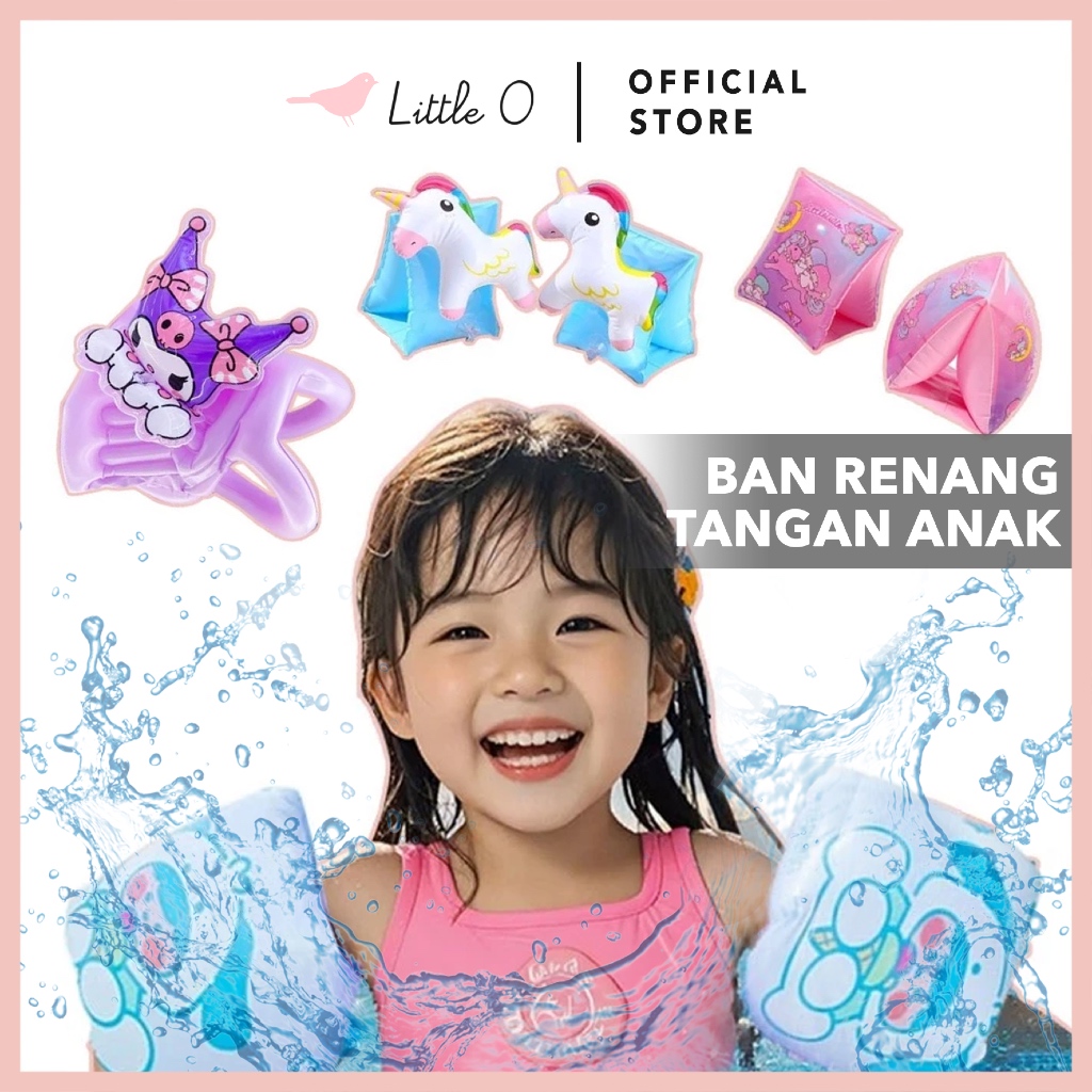 LITTLE O BEBE Ban Renang Tangan Anak Floaties Ban Renang Tangan Lucu Floaties Lucu Pelampung Anak Ro