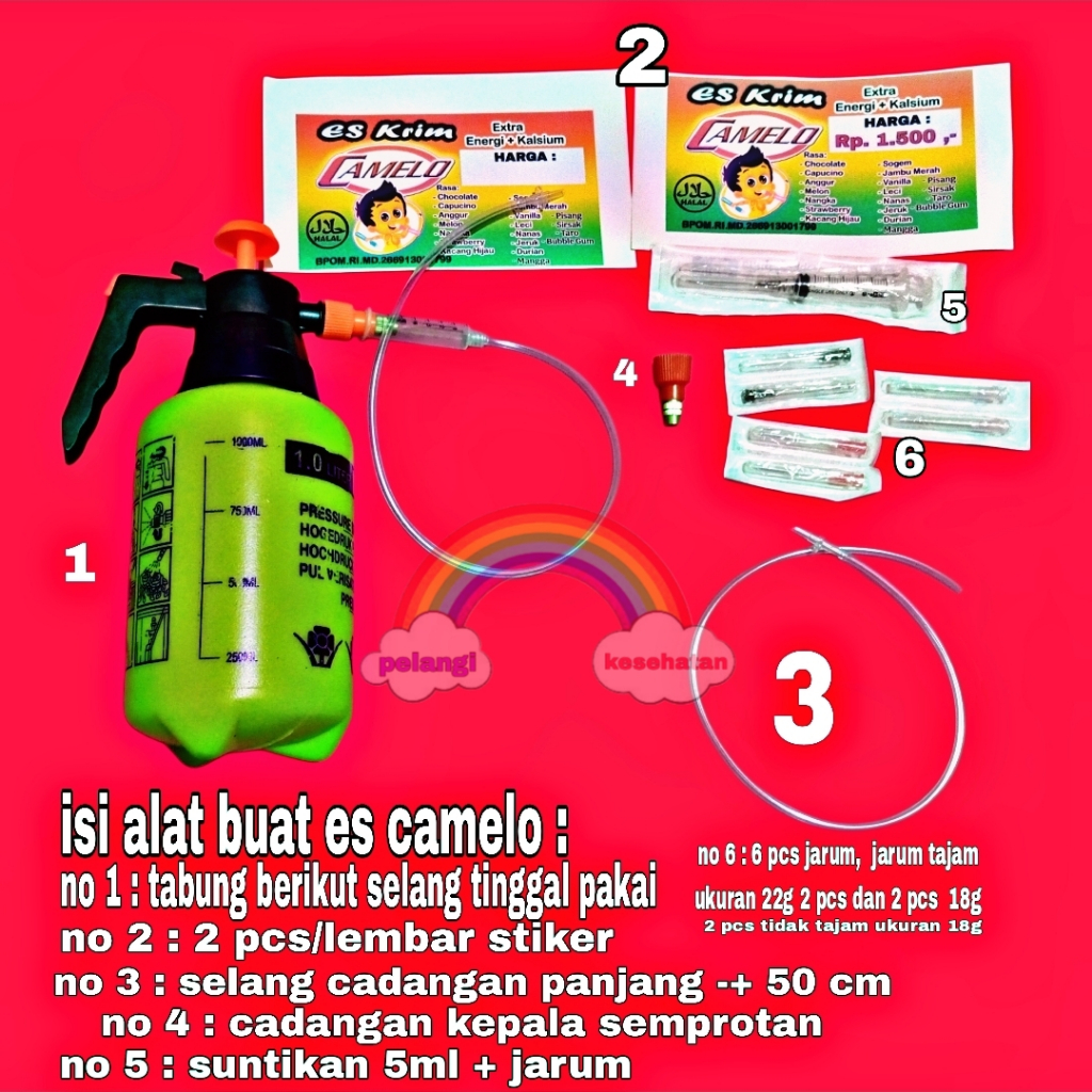 es camelo es bantal es suntik - alat untuk membuat es camelo