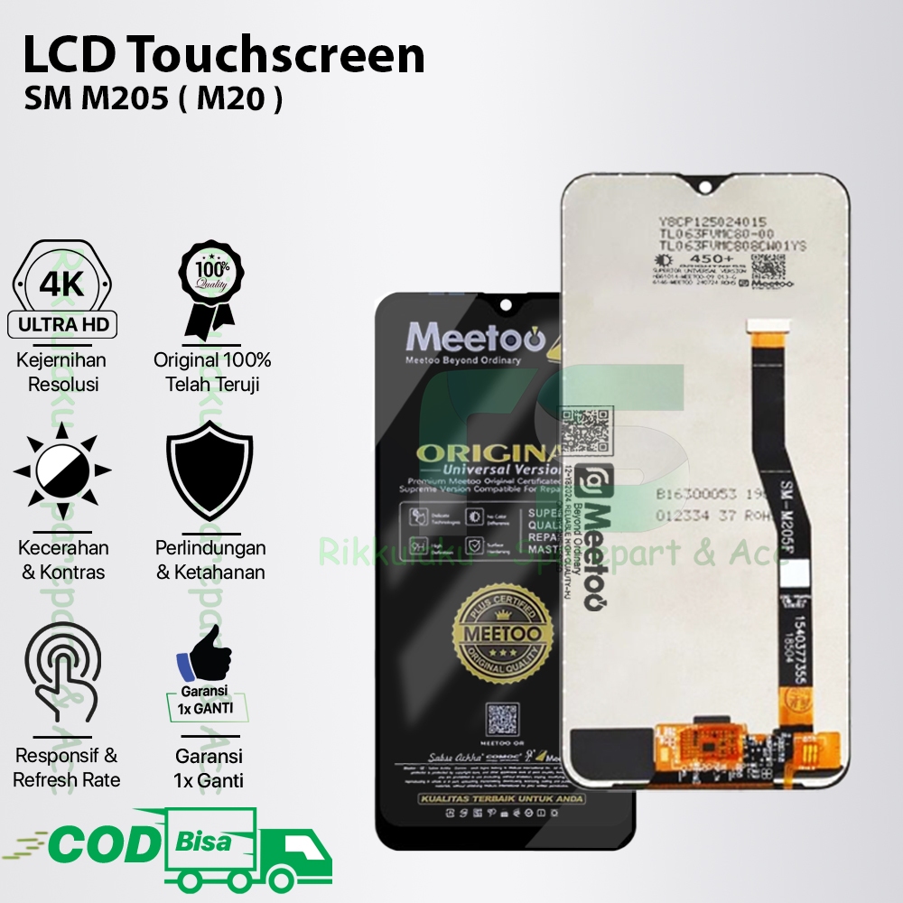 LCD Touchscreen Samsung M20 Original 100% Fullset