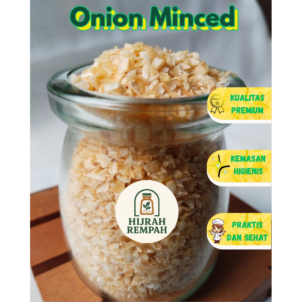

Onion Minced Dry 50gr/ Bawang Bombay Cacah Kering/ Onion Flake