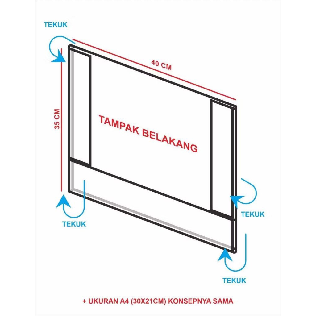 

Akrilik selipan kertas custom bahan 2mm bening