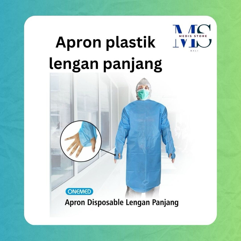 Apron plastik lengan panjang isi 10 Onemed | Apron plastik lengan panjang | Apron onemed