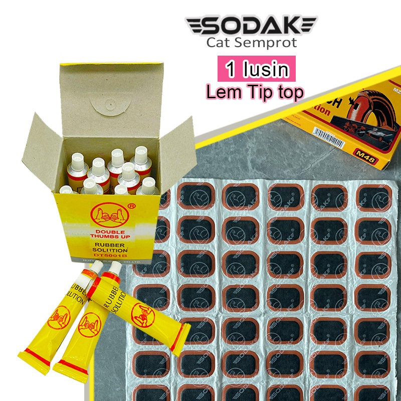 12pcs Lem Ban / Lem Tip Top / Lem Tambal Ban / Alat Tambal Ban sepeda motor mobil