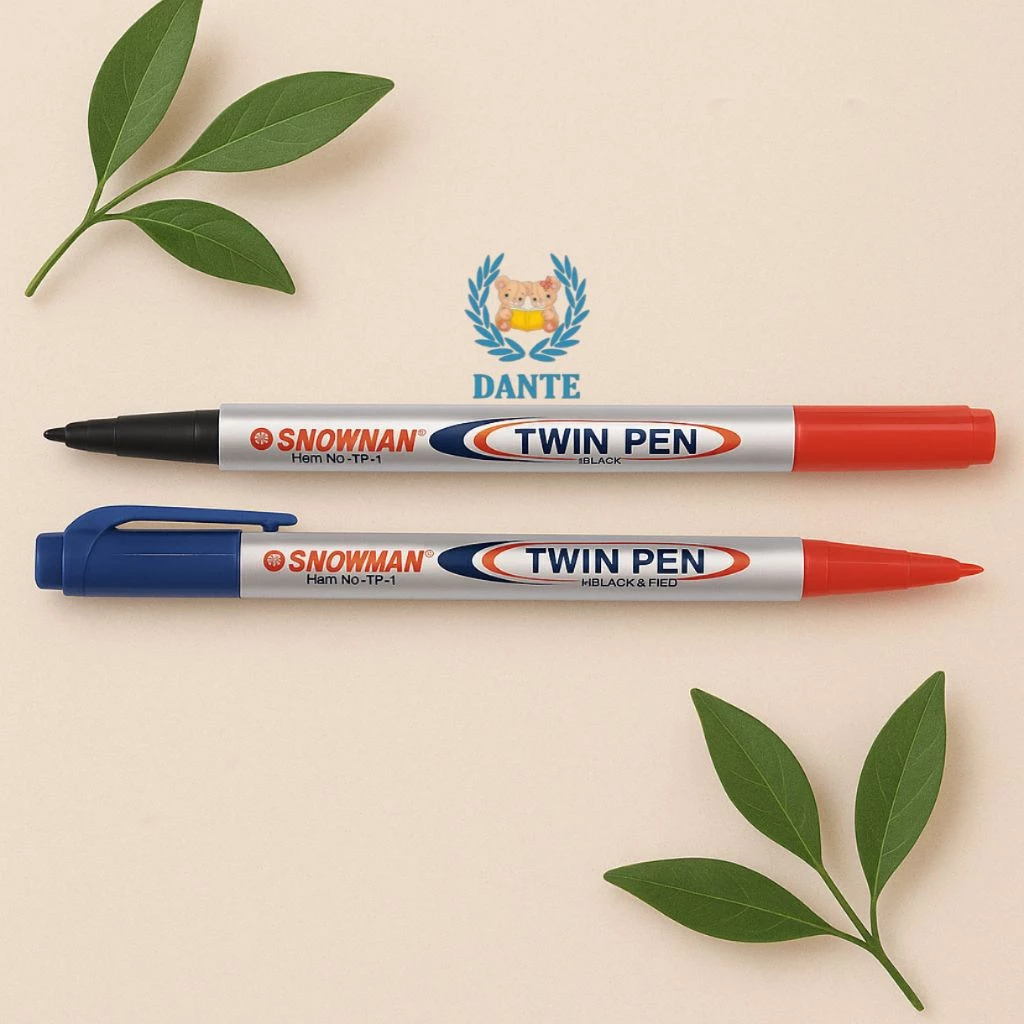 

Spidol Snowman TP-1 TWIN PEN 2in1 Black Red - Satuan