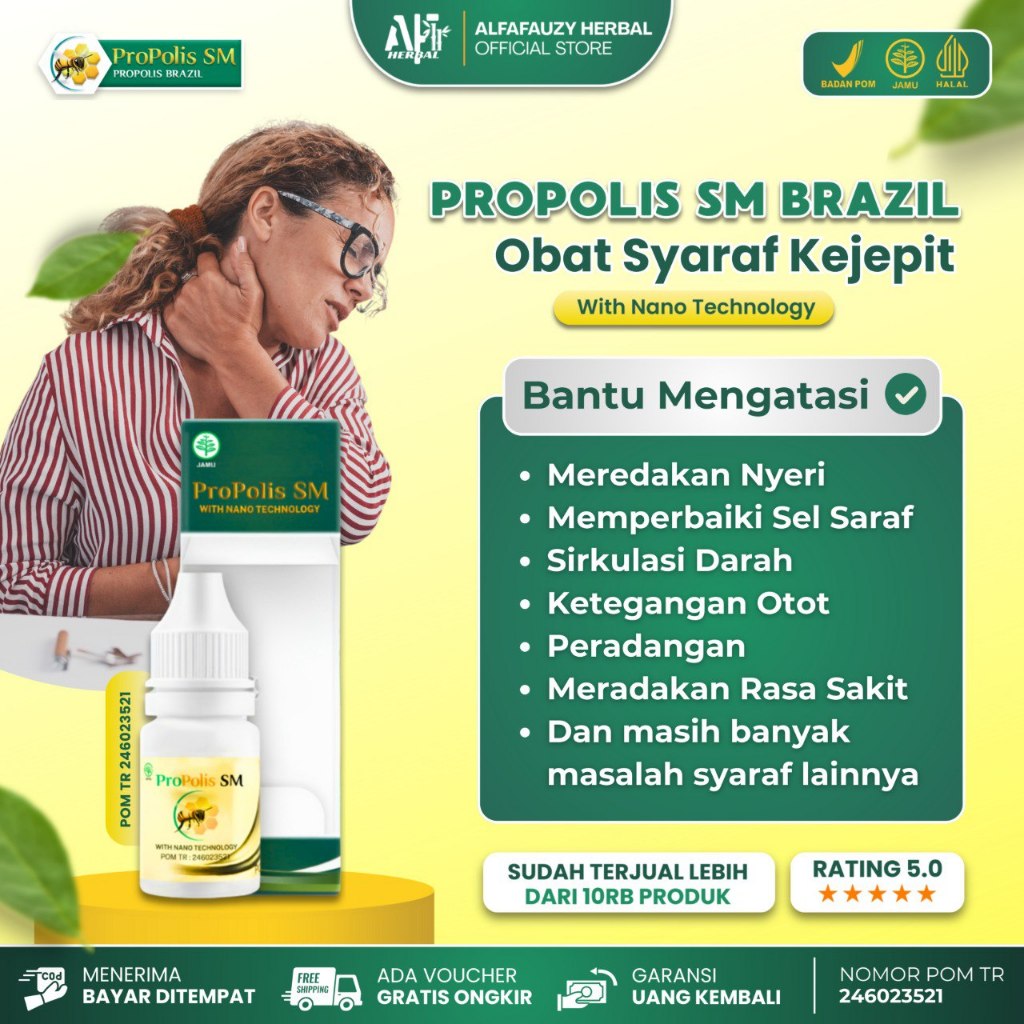 Obat Sakit Urat Syaraf Kejepit -Saraf Tulang Belakang Terjepit _ Propolis SM Brazil Original