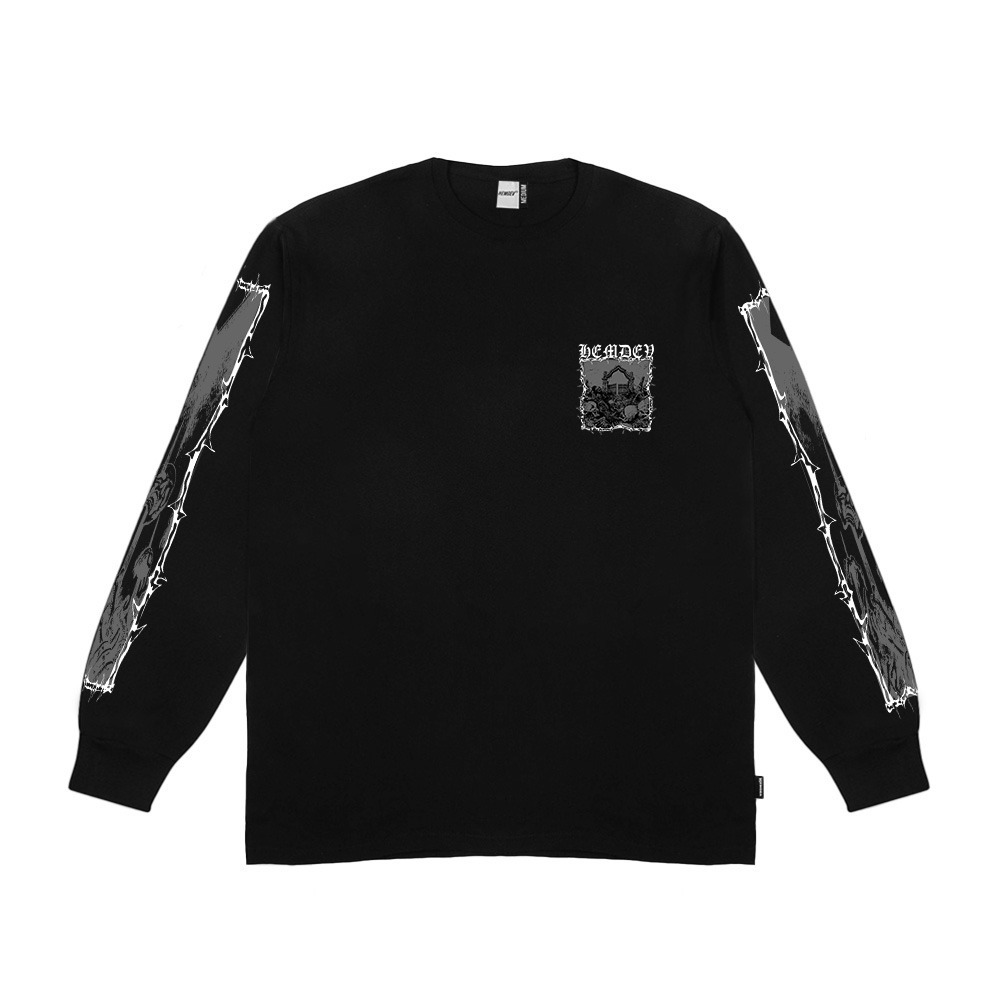 Hemdev Tshirt Longsleeve Tenxion Black Tees Katun