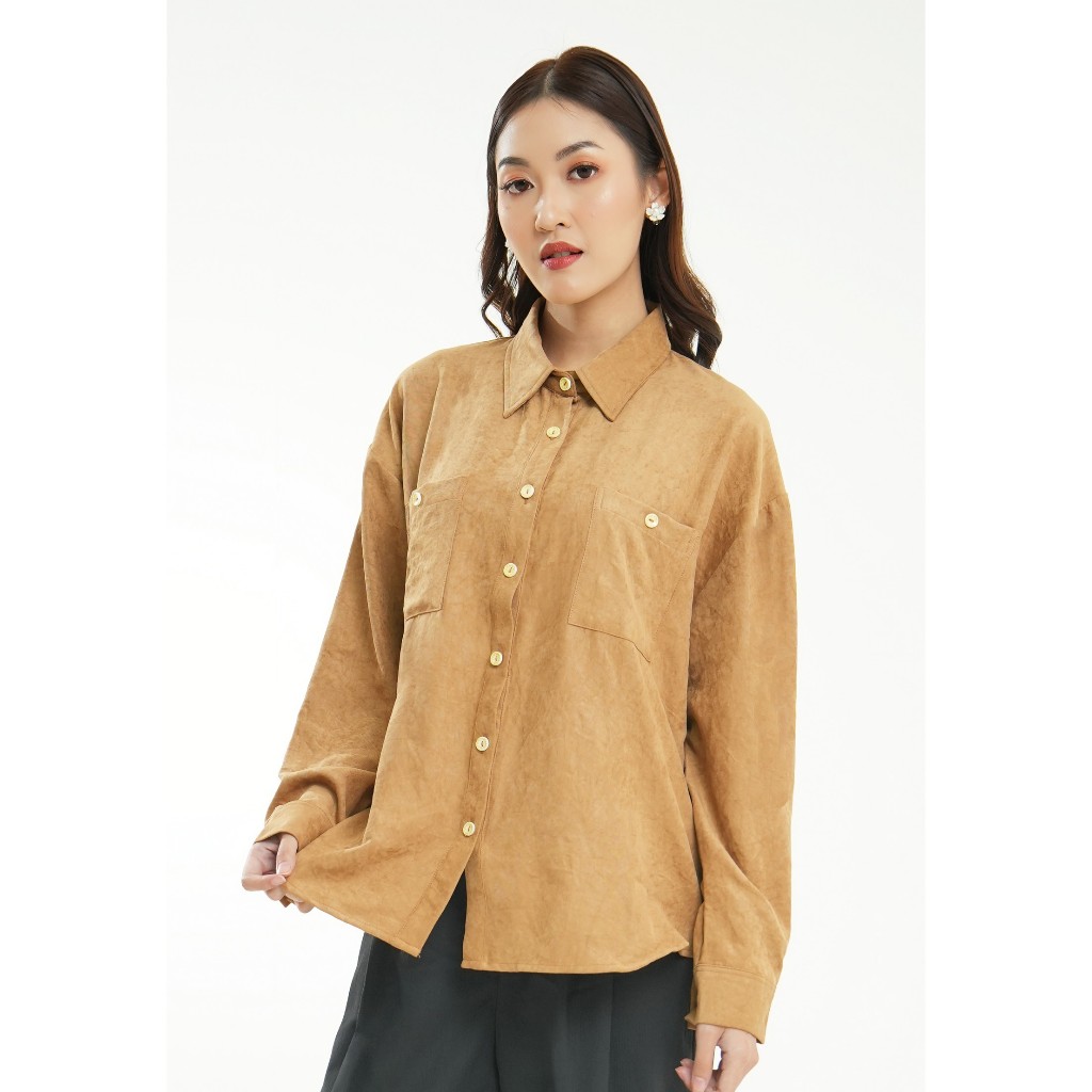 Hardware Clothing Atasan Kemeja Lengan Panjang Wanita Hardware Freesize Shirt Long Sleeve Baby Cordu
