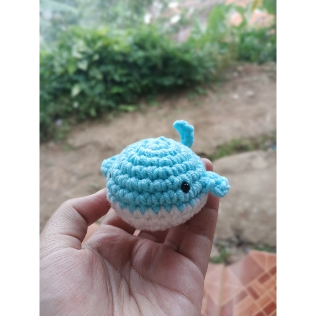GANTUNGAN KUNCI LUMBA-LUMBA—KEYCHAIN RAJUT AMIGURUMI LUMBA-LUMBA LUCU