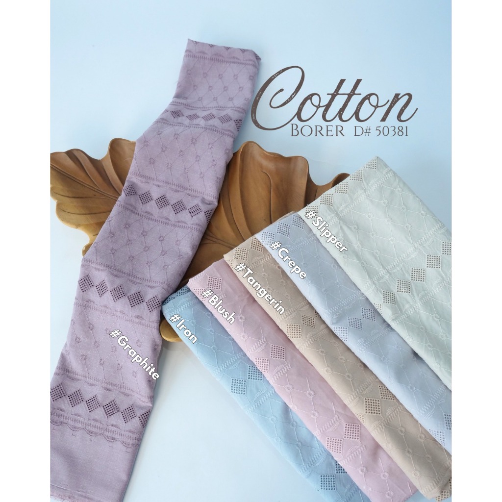 KAIN KATUN BOLONG BORRER PREMIUM 0.5 METER ( BAHAN TUNIK SET ) D#50381 - ARSYTEXTILE