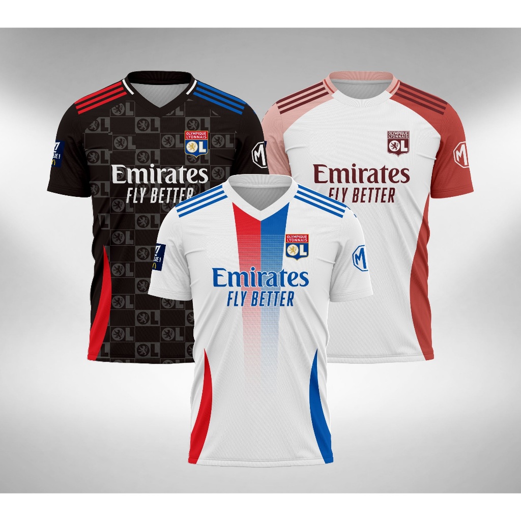 Jersey Lyon Home Away Third 2024 2025
