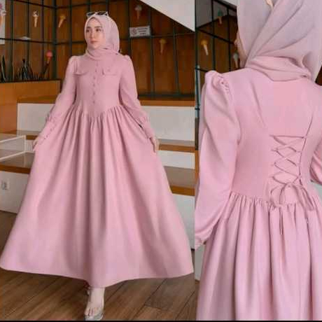 Princess Dress Kekinian Remaja Korean Style Berhijab OOTD Muslim Wanita