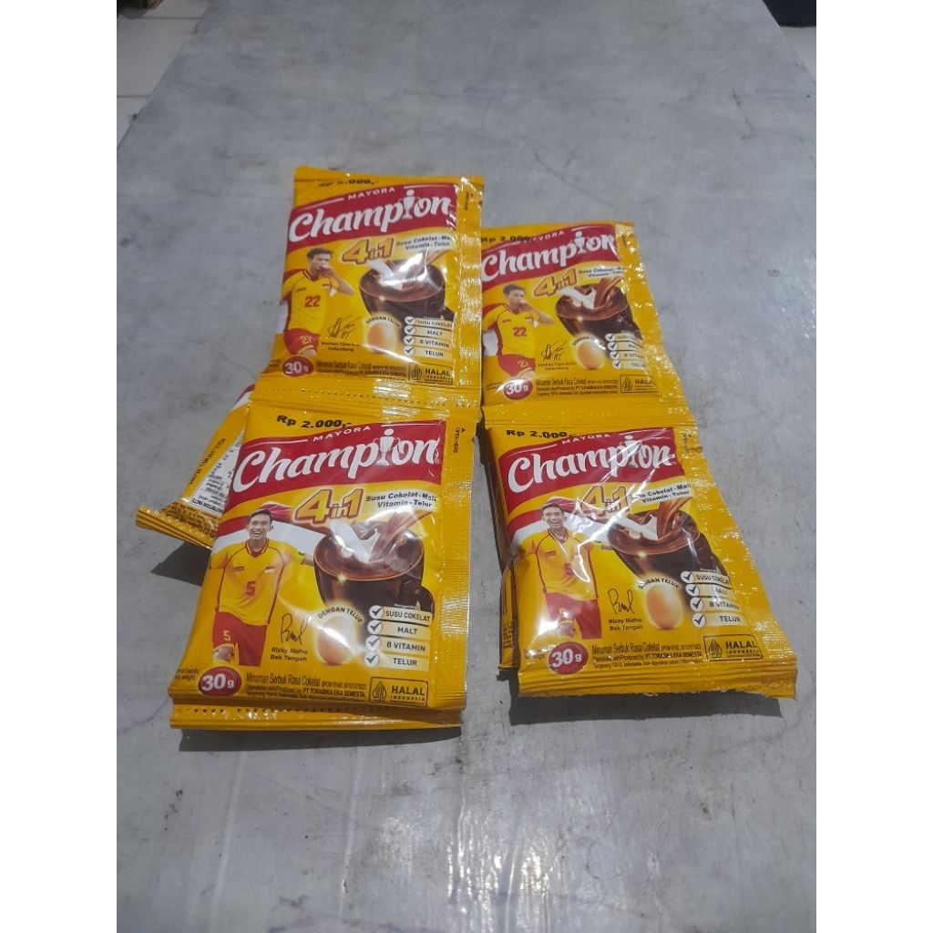

Susu Champion Energen 30gr rasa coklat ecer per 5 pcs atau renteng
