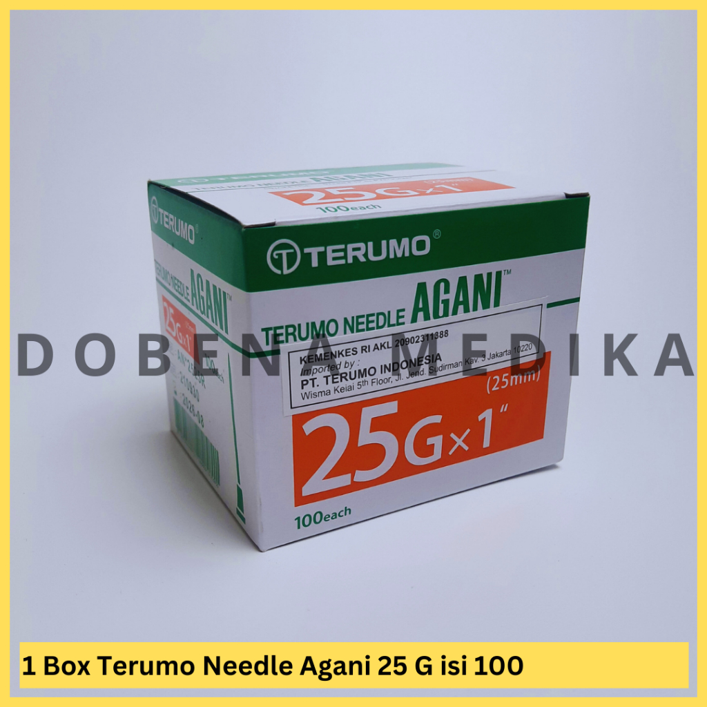 Needle 25G Terumo Box 100 Pcs / Needle Terumo 25 G AGANI