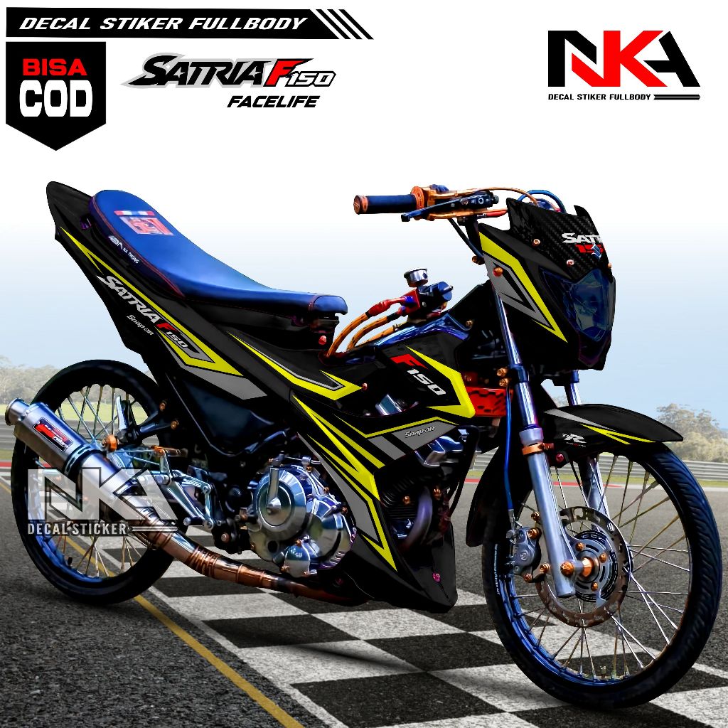 Decal Motor Satria F 150 Facelift - Stiker Motor Satria F 150 Facelift Racing Keren
