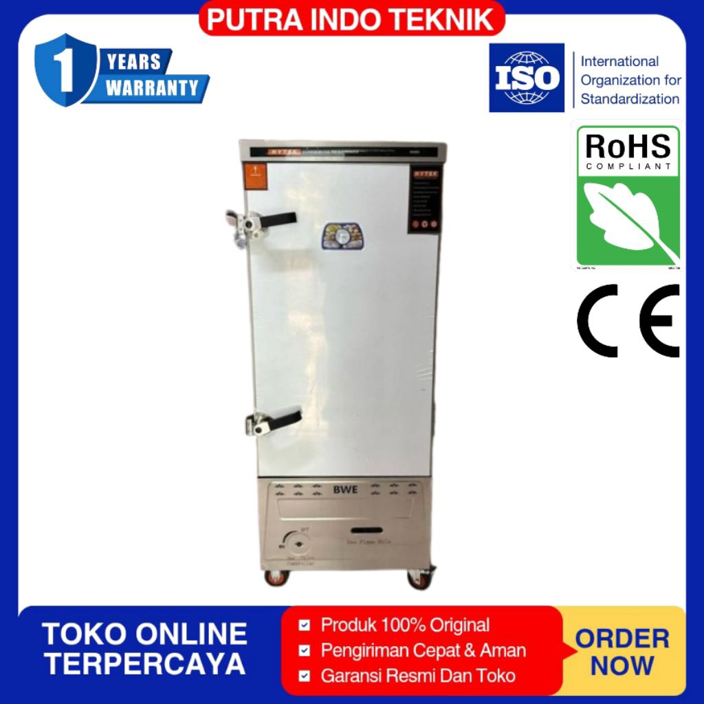 BWE GAS RICE STEAMER 12 TRAY