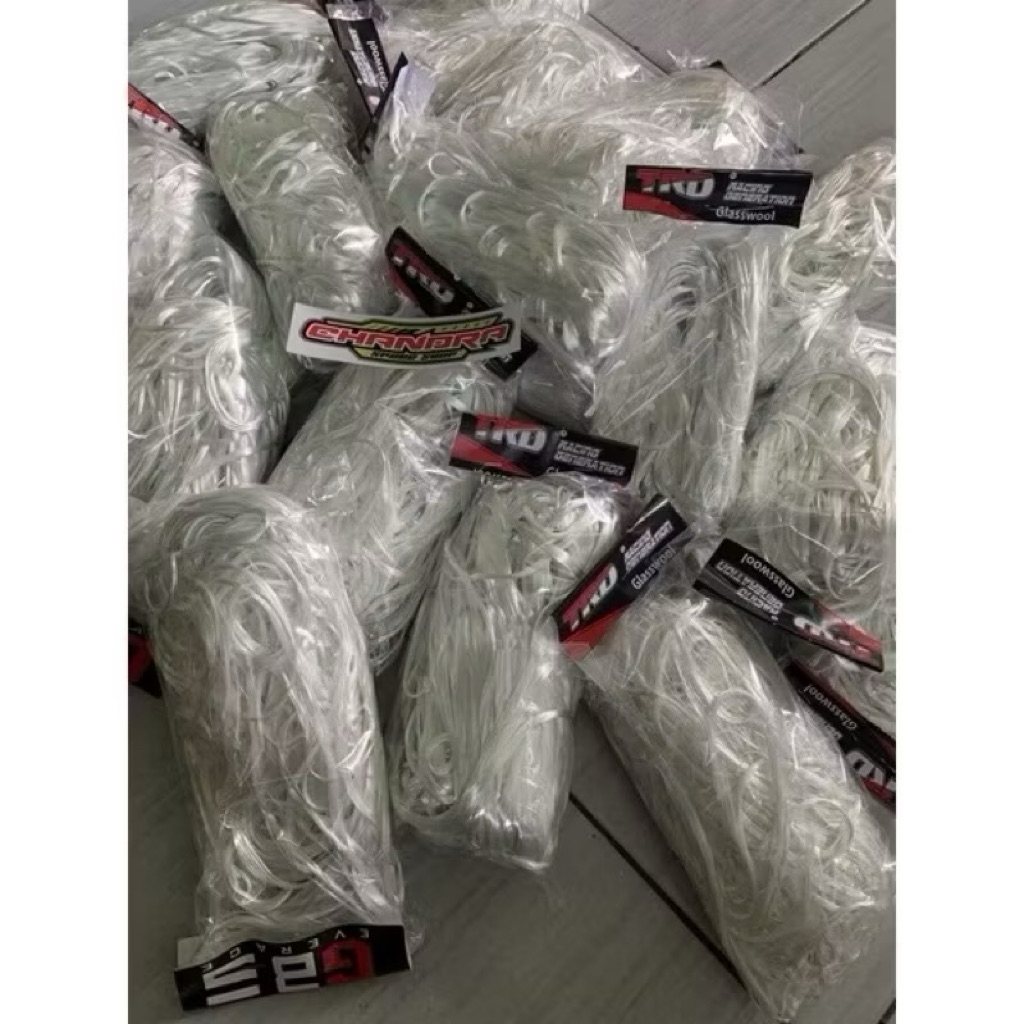 GLASSWOOL KNALPOT RAMBUT NENEK 200 GRAM // GLASSWOOL KNALPOT MOTOR DAN MOBIL RAMBUT NENEK // GLASSWO