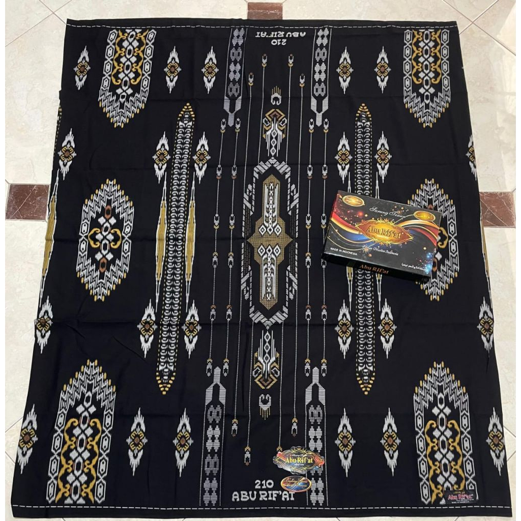 Sarung Abu Rifat Rayon Songket Silver