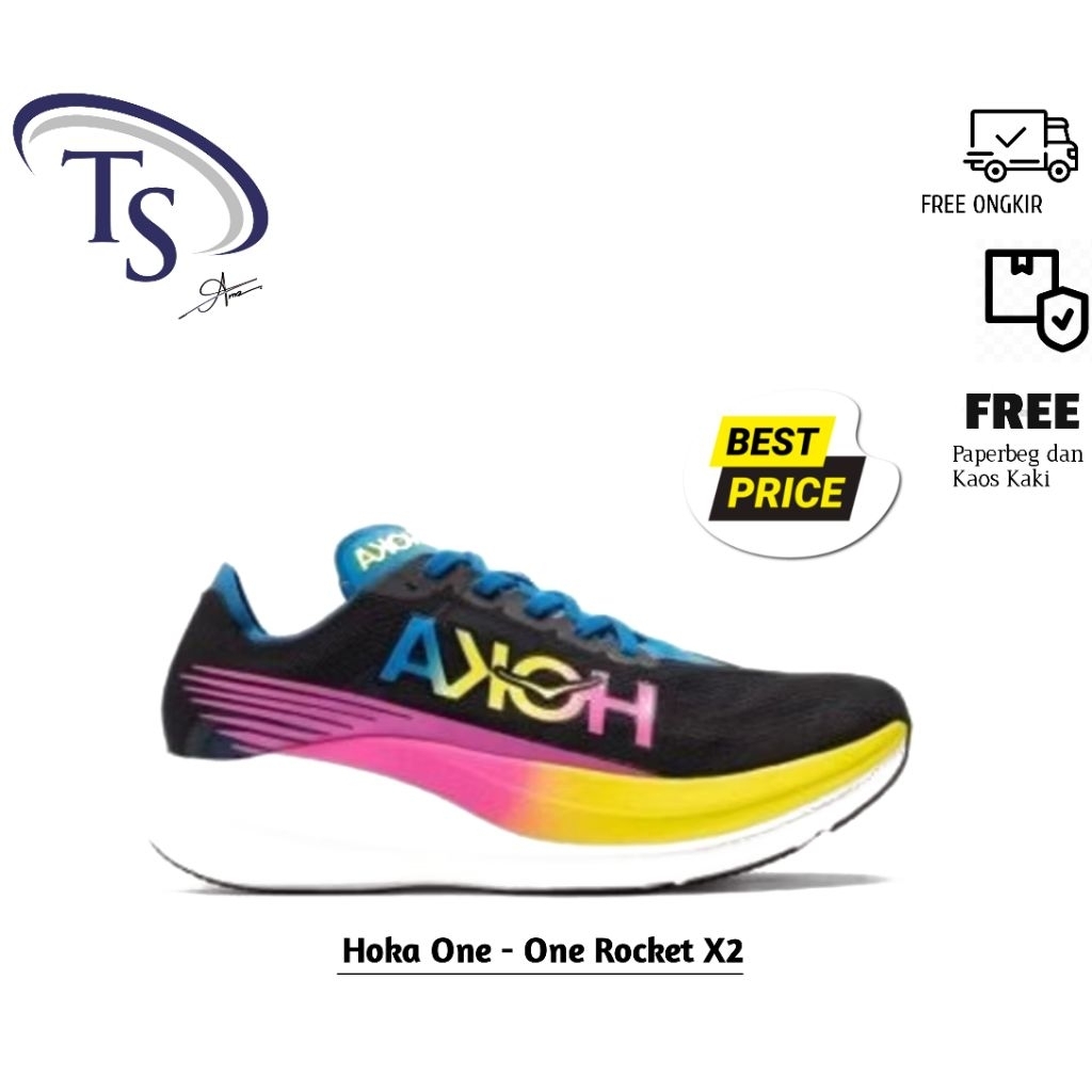 Hoka One One Rocket X2 Black Rainbow Original