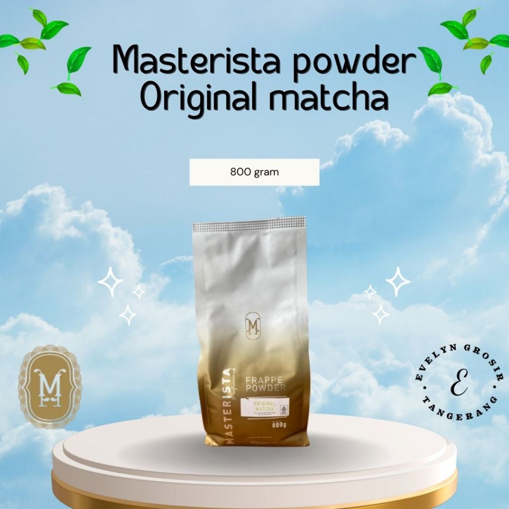 Bubuk Minuman Masterista Original Matcha 800gr / Bubuk Minuman Rasa Matcha / Bubuk Matcha Frappe