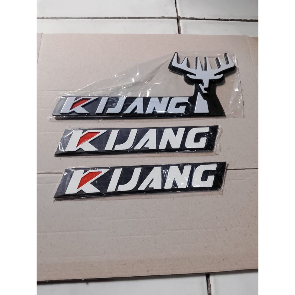 1 SET EMBLEM SAMPING KIJANG SUPER/GRAND/JANTAN/ROVER (WARNA PUTIH)