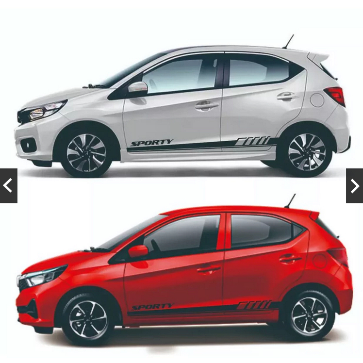 Stiker Cutting Mobil Brio Putih Hitam Merah Agya Ayla Lis Yaris Jazz Picanto Wagon Minimalis keren