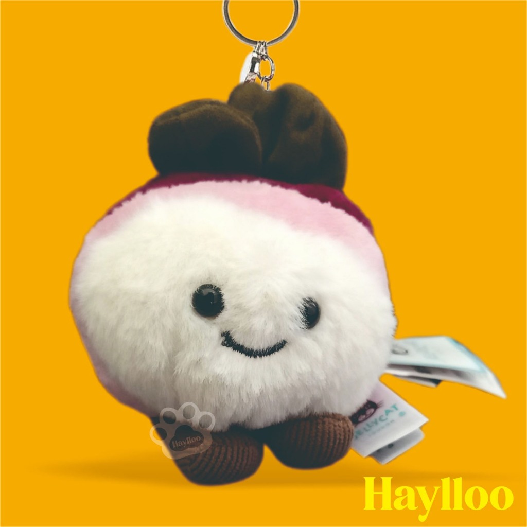 Mangosteen Bag Charm Jellycat Boneka Fruit Bag Charm Keychain Gift Viral Gantungan Kunci Manggis Plu