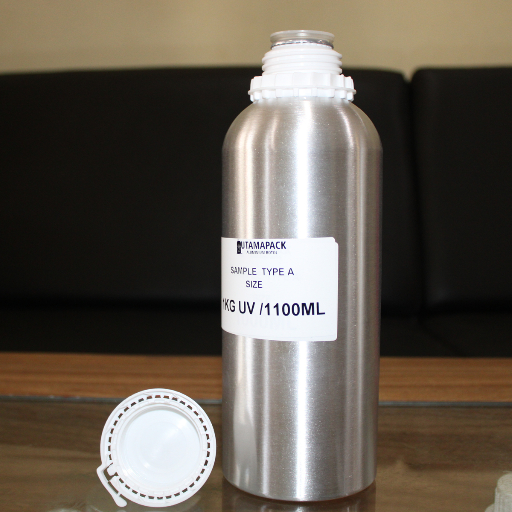 Botol Kaleng jerigen  aluminium alumunium 1liter/ 1L / 1 Liter / 1000ml BARU bibit parfum aroma ther