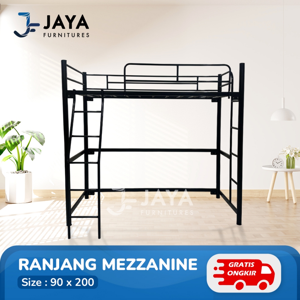 RANJANG SUSUN BESI TINGKAT MEZZANINE MINIMALIS UKURAN 90 X 200 100 X 200 120 X 200