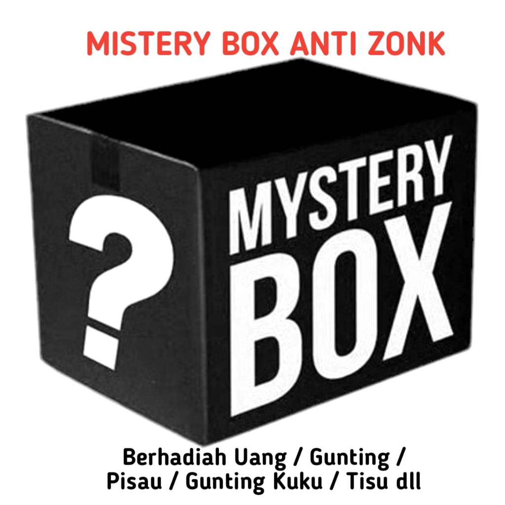 Mistery Box Anti Zonk Berhadiah Uang / Gunting / Pisau / Tisu / Gunting Kuku dll