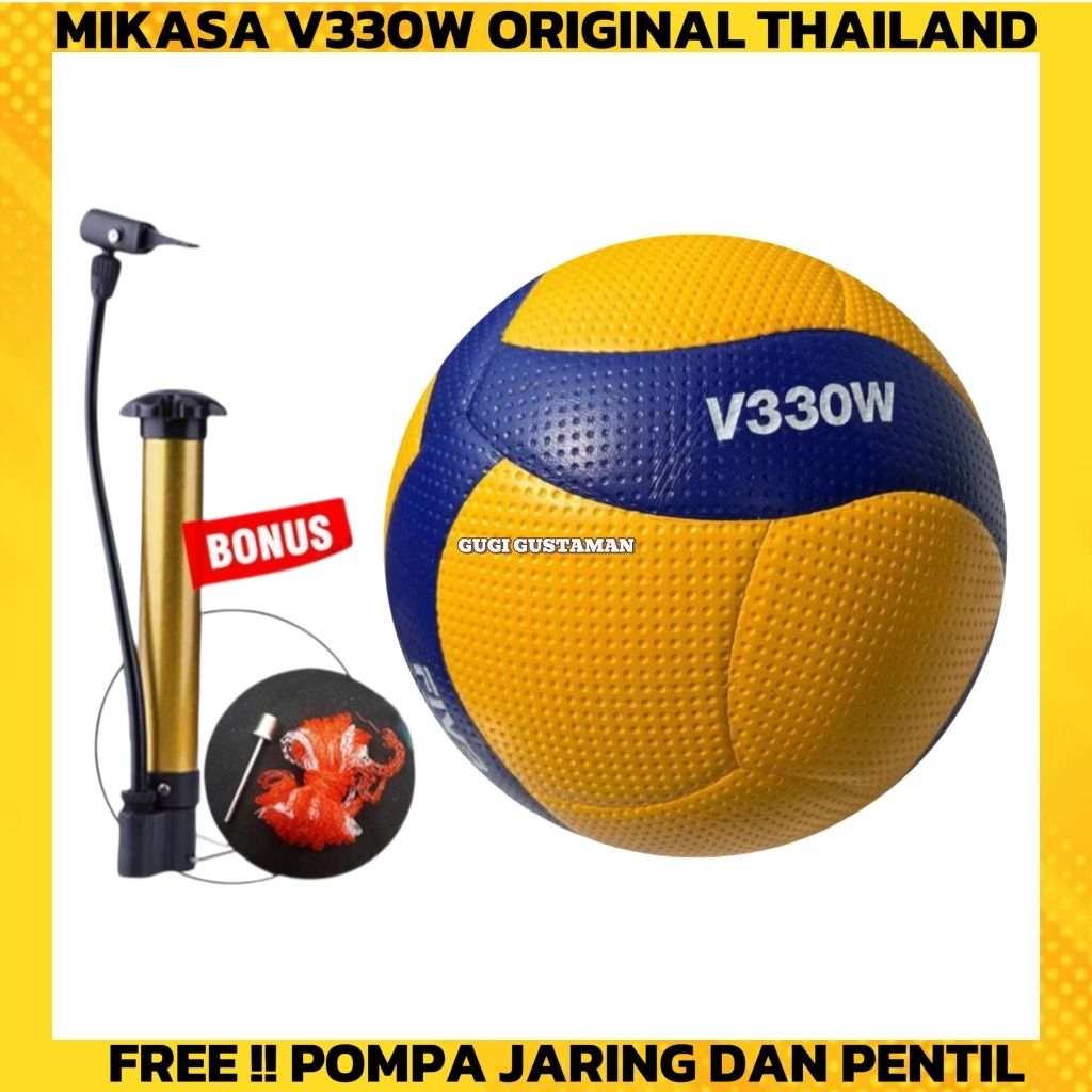 PROMO  BOLA VOLI VOLI MIKASA V330W ORIGINAL THAILAND ASLI - GUGI GUGI GUSTAMAN - BOLA VOLLY