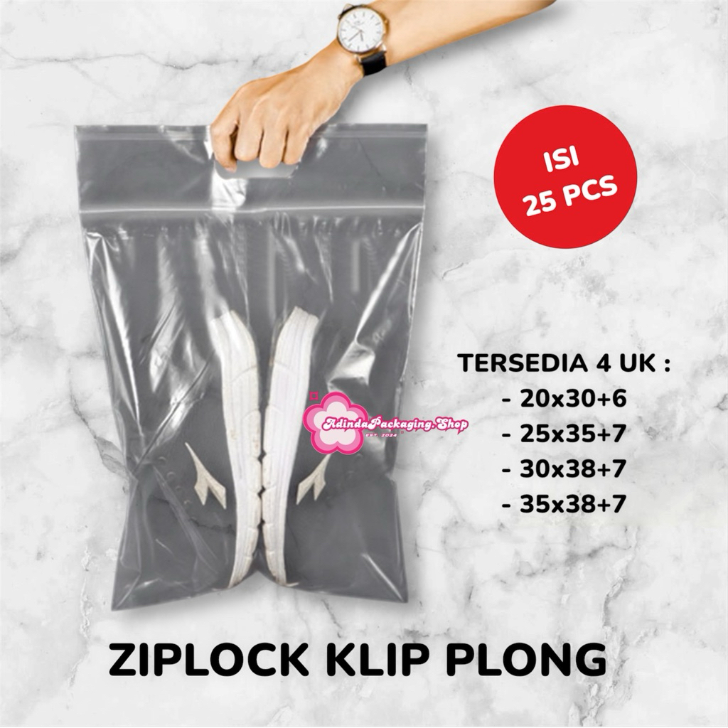 HARGA PER 25 PCS | PLASTIK KLIP PLONG ZIPLOCK | PLASTIK KLIP HANDLE PLONG OVAL | PLASTIK PACKING BAJ