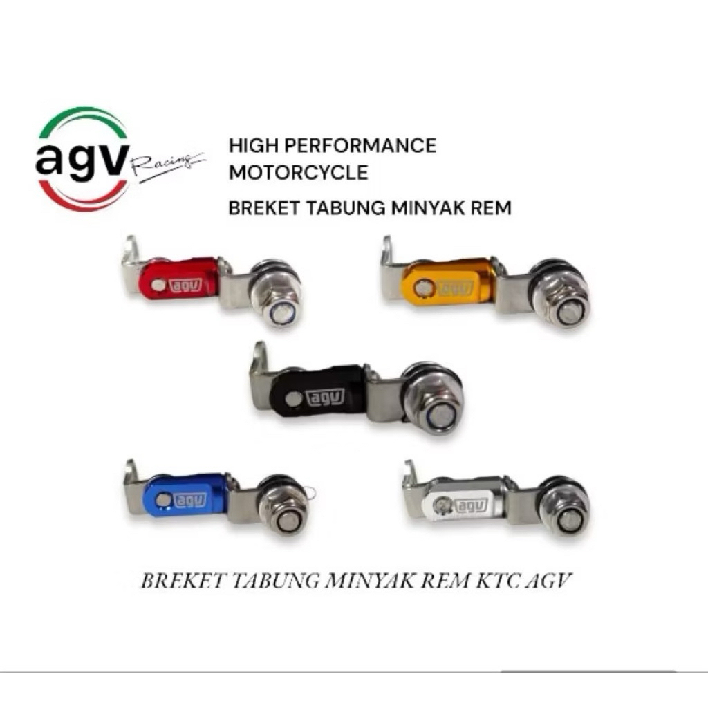 Breket Tabung minyak Rem CNC AGV racing Model KTC Premium High Performance Breket Kawat Minyak Unive