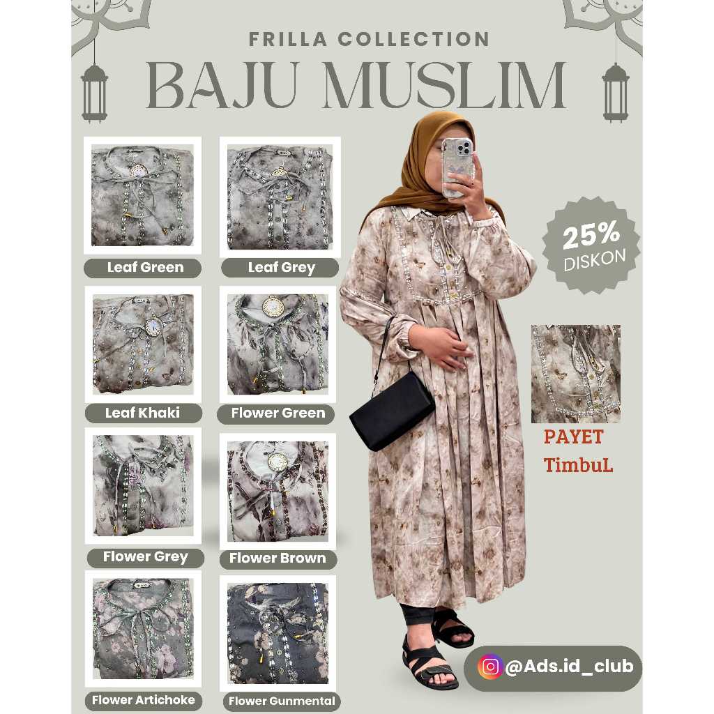 FRILLA DRESS COLLECTION PAYET PRINT