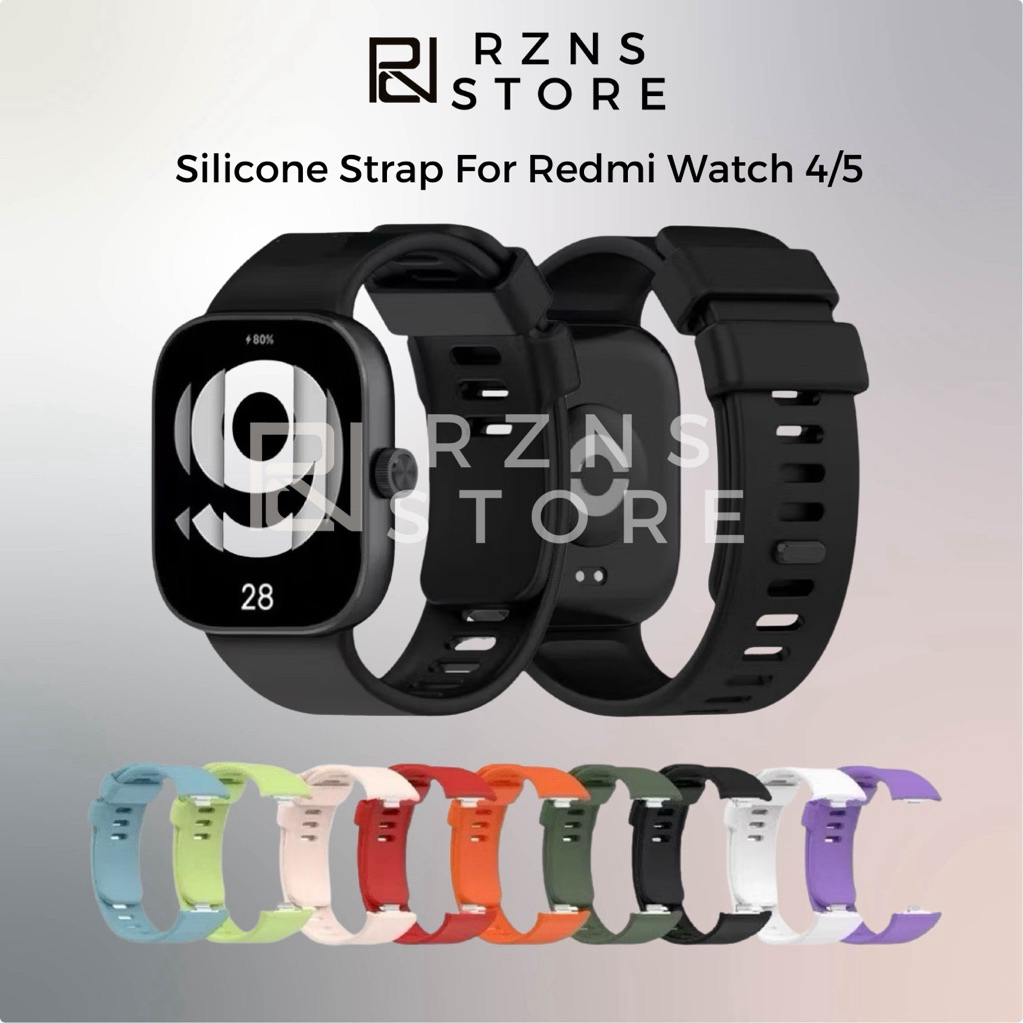 RZNS Silicone Strap Redmi Watch 6 / Watch 5 / Watch 4 Mi Band 9 Pro 8 Pro Polos Solid Tali Jam Xiaom
