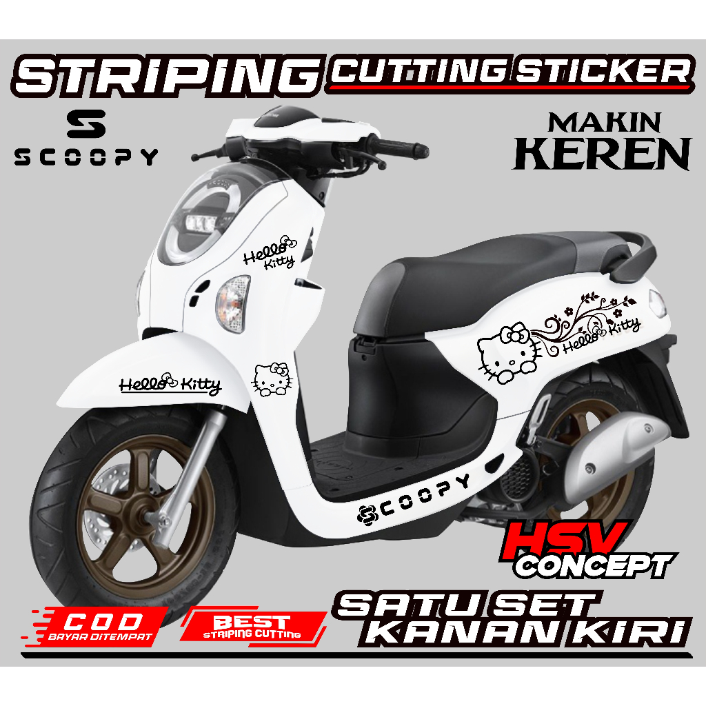 STRIPING CUTTING STICKER SCOOPY 2025 NEW LIS VARIASI AKSESORIS ALL SCOOPY