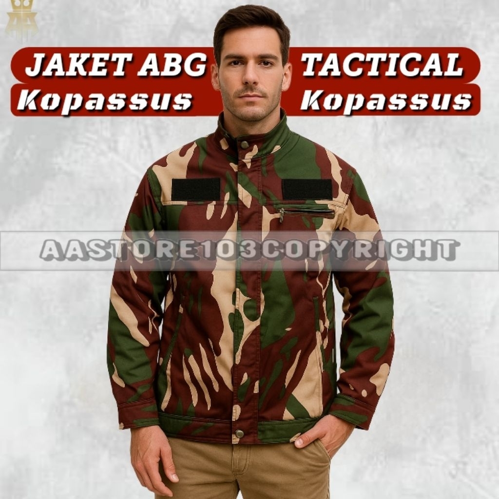 Jaket Loreng Kopassus Dewasa - Jaket Loreng Tactical Pria - Jaket Tactical Loreng Kopassus
