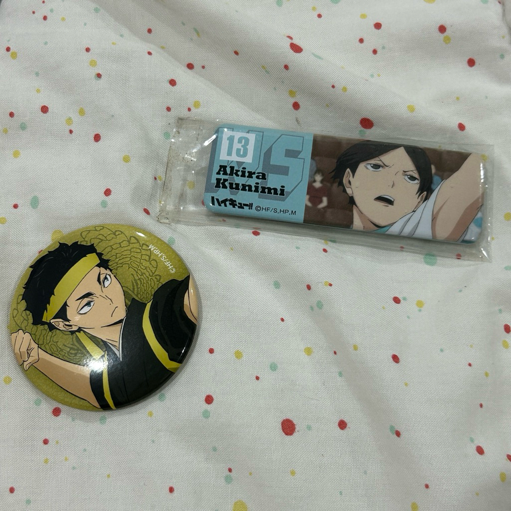 Haikyuu HQ Haikyu OFFICIAL Pin Badge Can Badge Akaashi Keiji Kunimi Akira