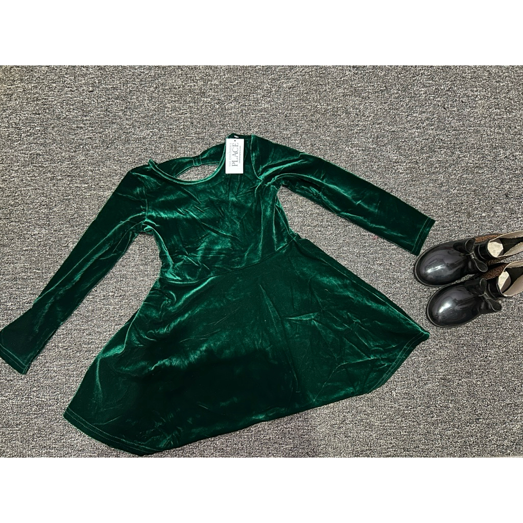 baju velvet dress bludru anak The children’s place