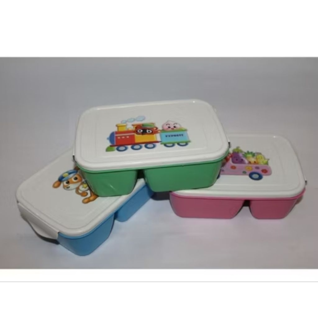 kotak makan anak NUAI / kotak bekal makanan / tepak makan / tepak nasi berkarakter