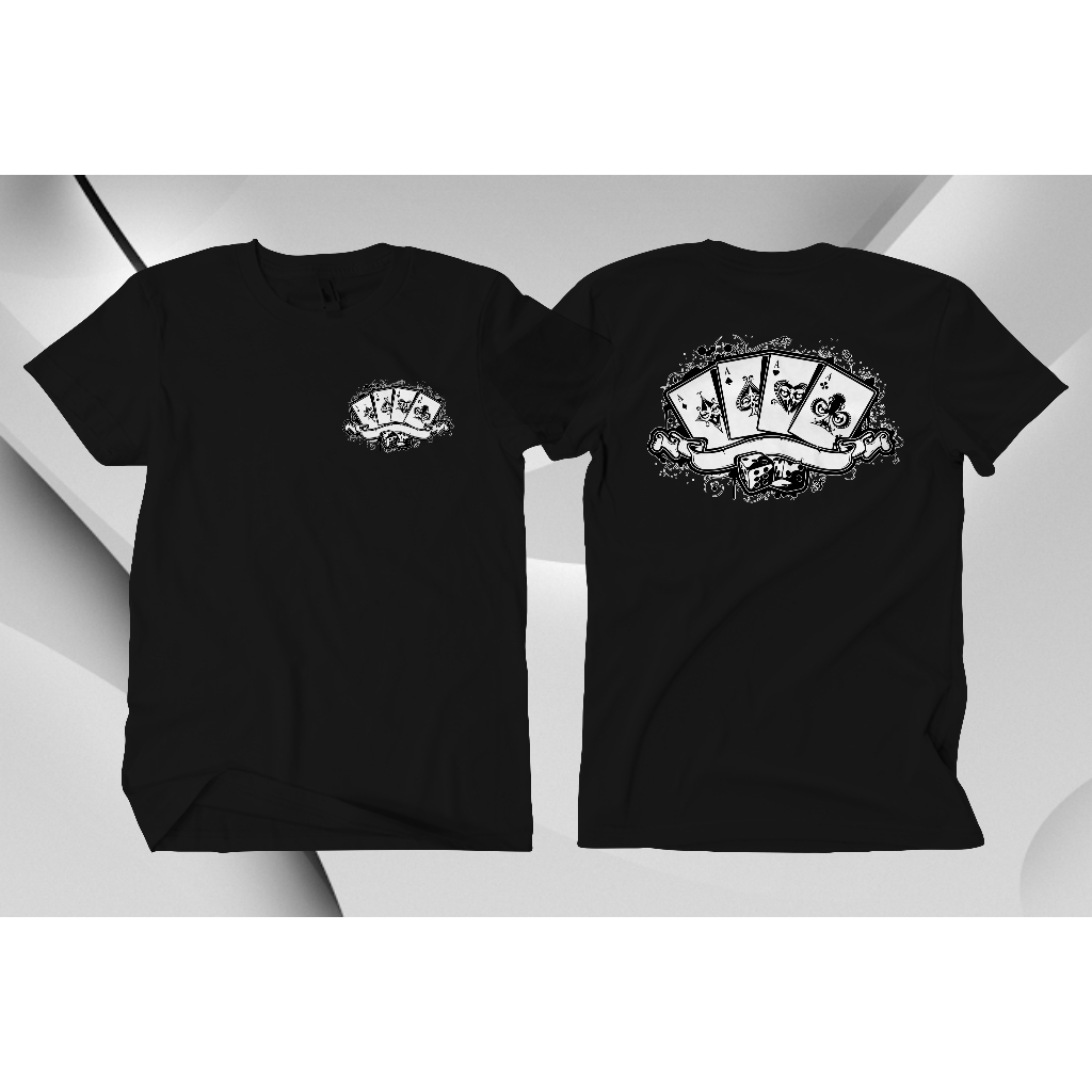 baju kaos kartu poker remi tshirt distro