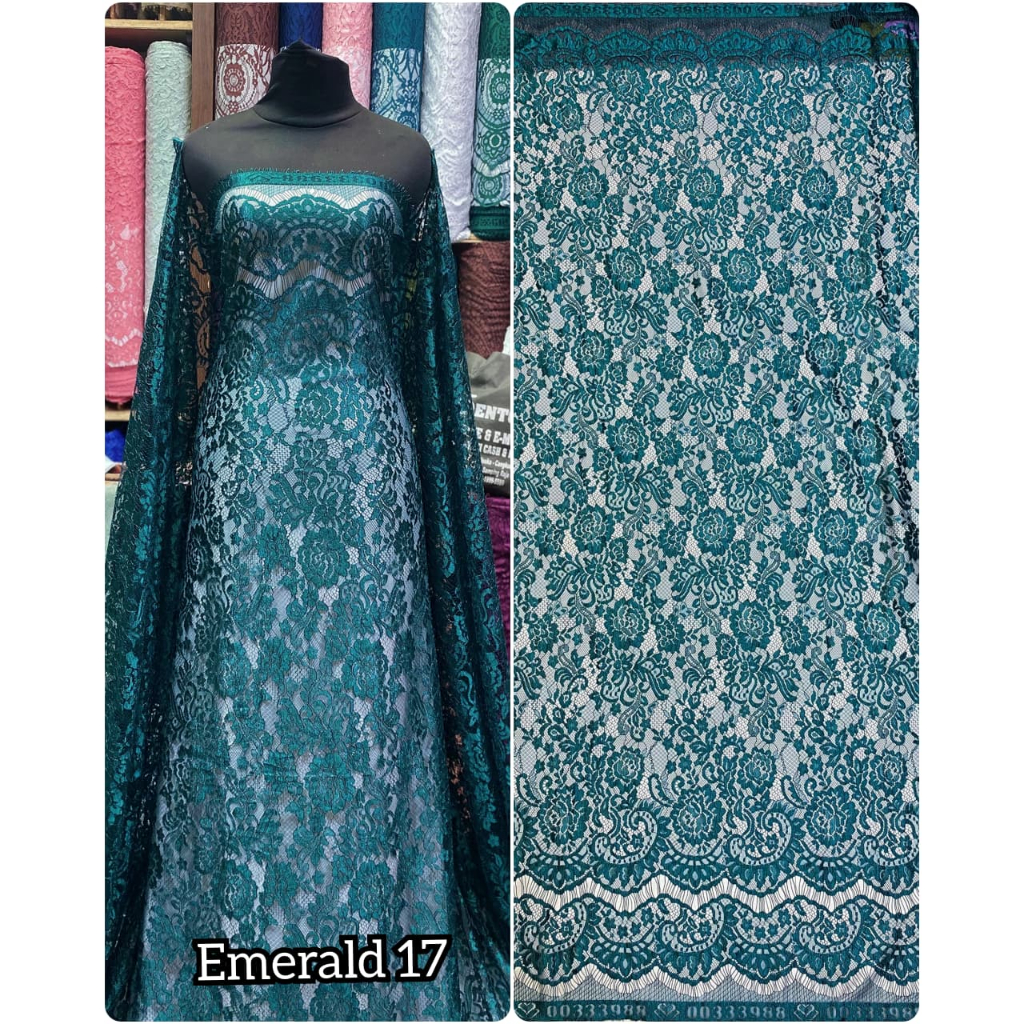 { TA ] Kain Kebaya Brukat metalik / Brokat panel semi francis benang methalik perpotong