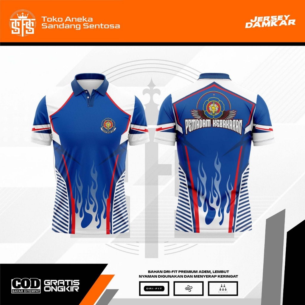 JERSEY POLO DAMKAR GUNDAM/JERSEY WANGKI DAMKAR GUNDAM/KAOS POLO DAMKAR /KAOS LAPANGAN DAMKAR GUNDAM/