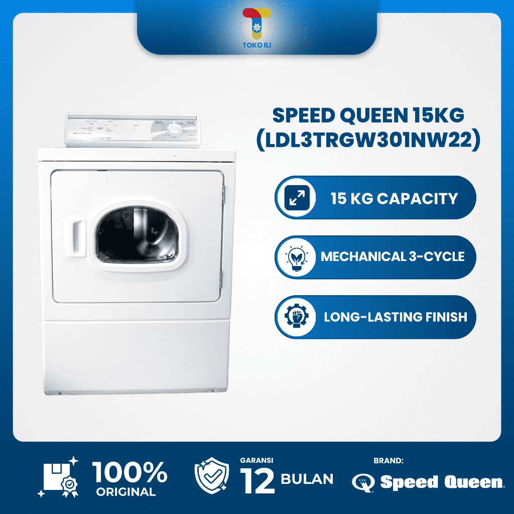 Speed Queen LDL3TRGW301 Pengering Pakaian Gas Front Loading