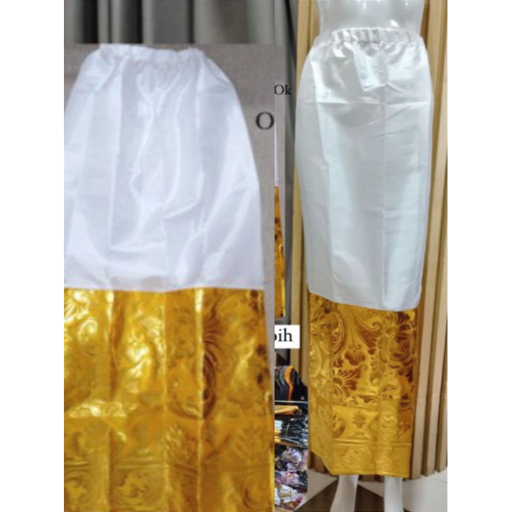 Kain Kamen Tapih Putih Kuning
